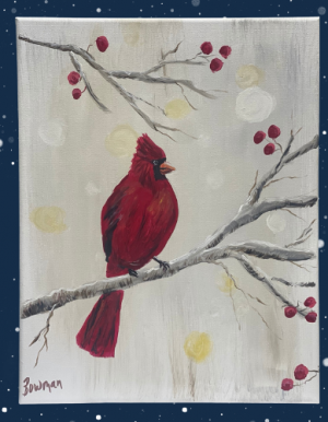 Wintery Cardinal Thumbnail (500 x 500px)